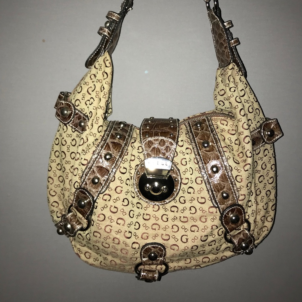 COPY - Guess Signature Canvas Hobo Bag.